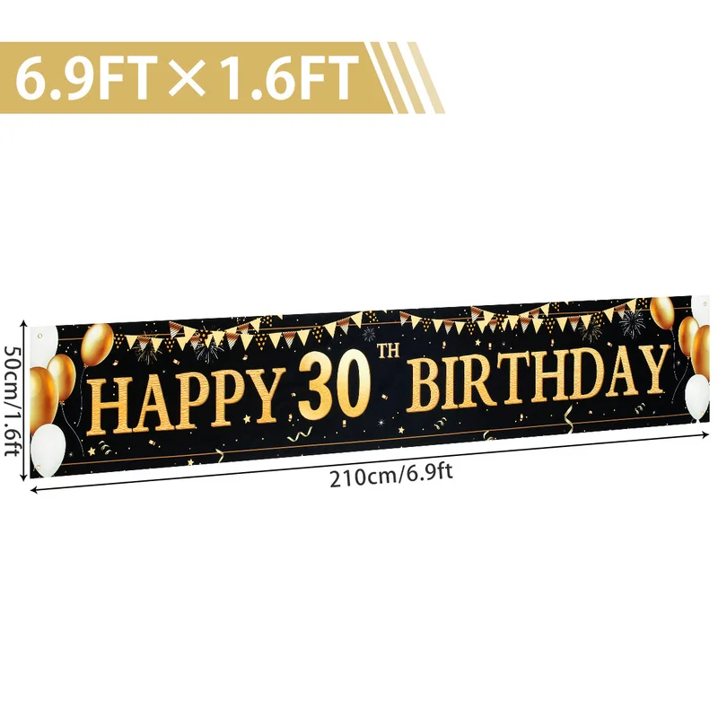 Баннер для дня рождения большой размер 30/40/50/60/70/80 лет | Дом и сад