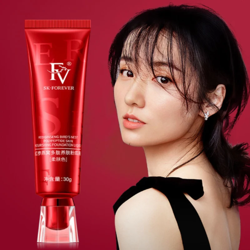 

3pcs FV Face Foundation Red Ginseng Precious Herbal Extract Upgread Concealer Oil-control Waterproof Hydrating Makeup Base Cream