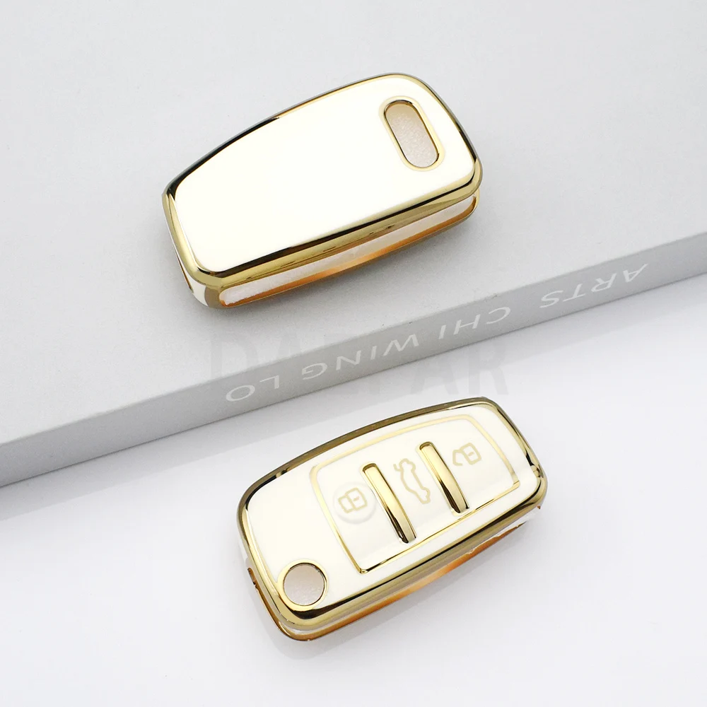 

Автоматический защитный чехол для ключей для Audi A1 A3 A6 A6L Q2 Q3 Q7 TTS R8 S6 RS3, мягкий чехол из ТПУ для автомобильного ключа, держатель, автомобильные аксессуары