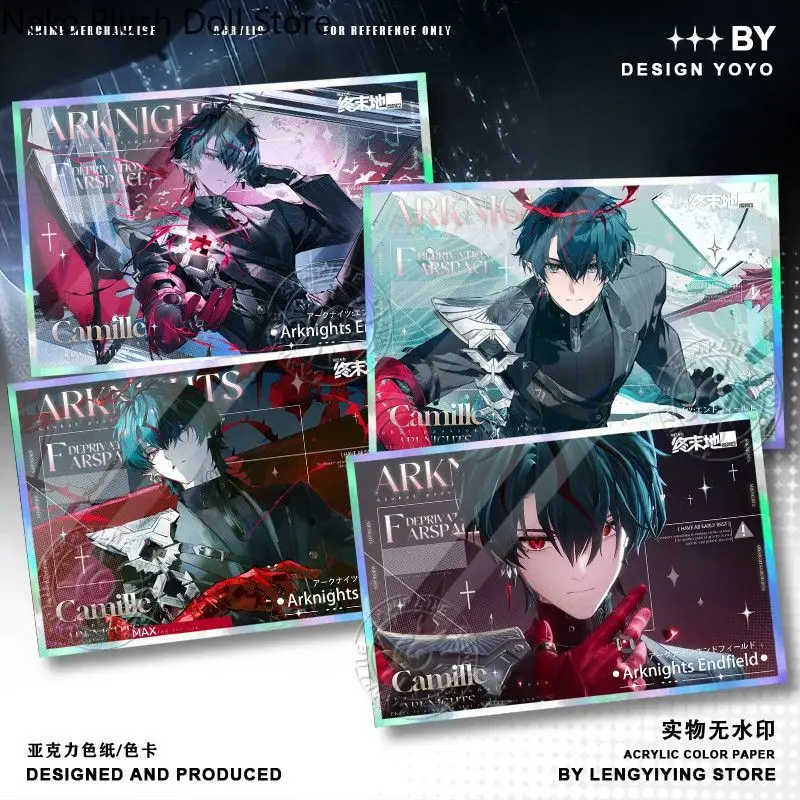 Фото Arknights: Эндфилд Камиль, аниме-косплей, цветная бумага, акриловая карточка с двойным эффектом, подарок для студентов и фанатов №3