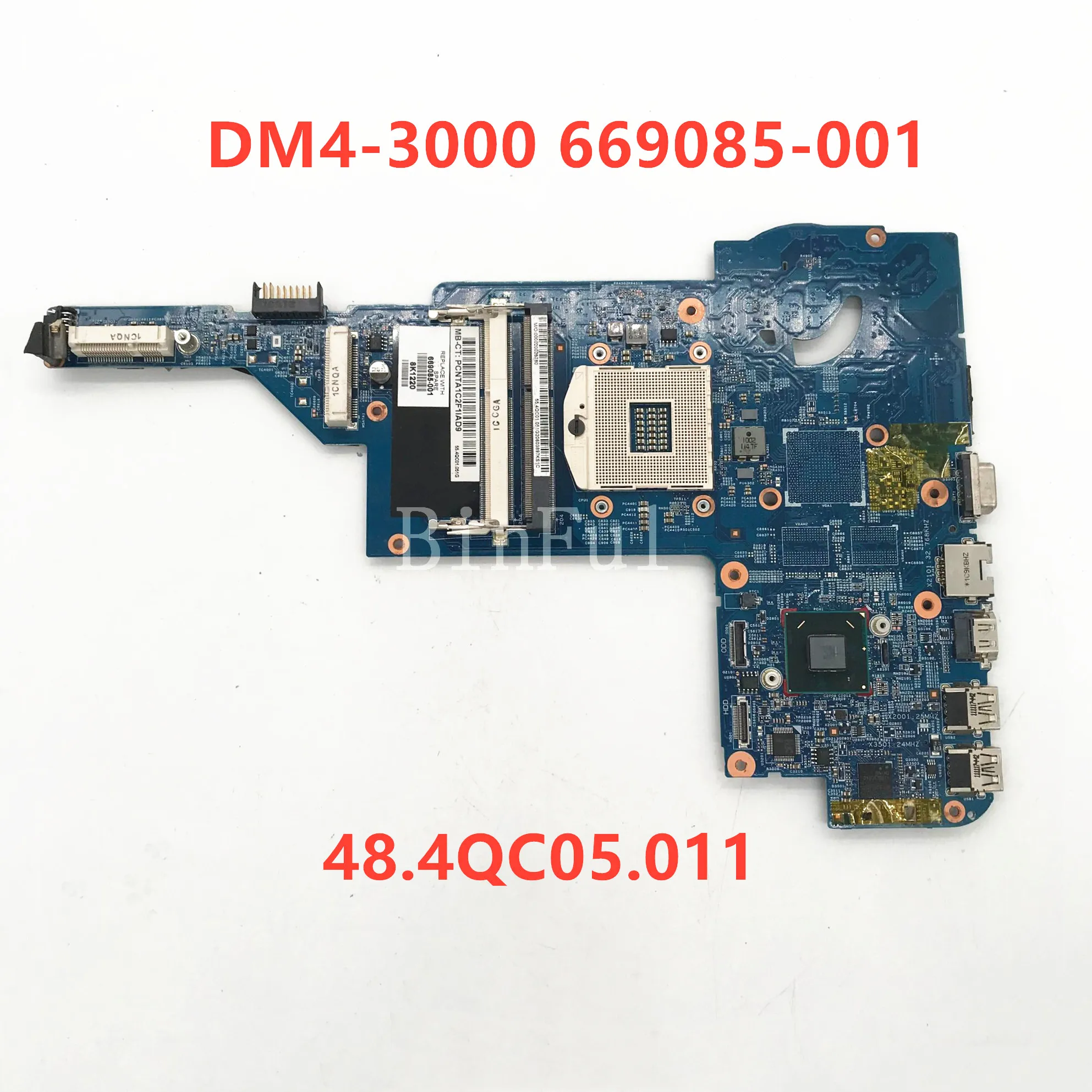 669085-001 669085-501 669085-601 Mainboard For HP Pavilion DM4-3000 Laptop Motherboard 48.4QC05.011 100% Full Tested Good