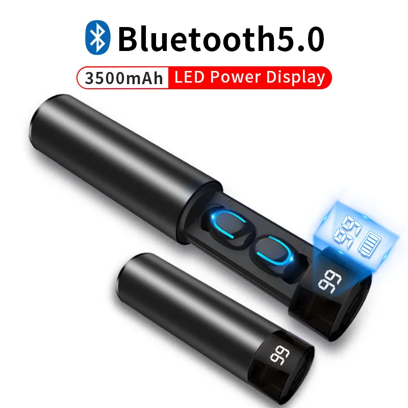 

TWS Wireless Earbuds 3D Stereo Mini Bluetooth Earphone 5.0 With Dual Mic Sports Waterproof Earphones with Charging Case
