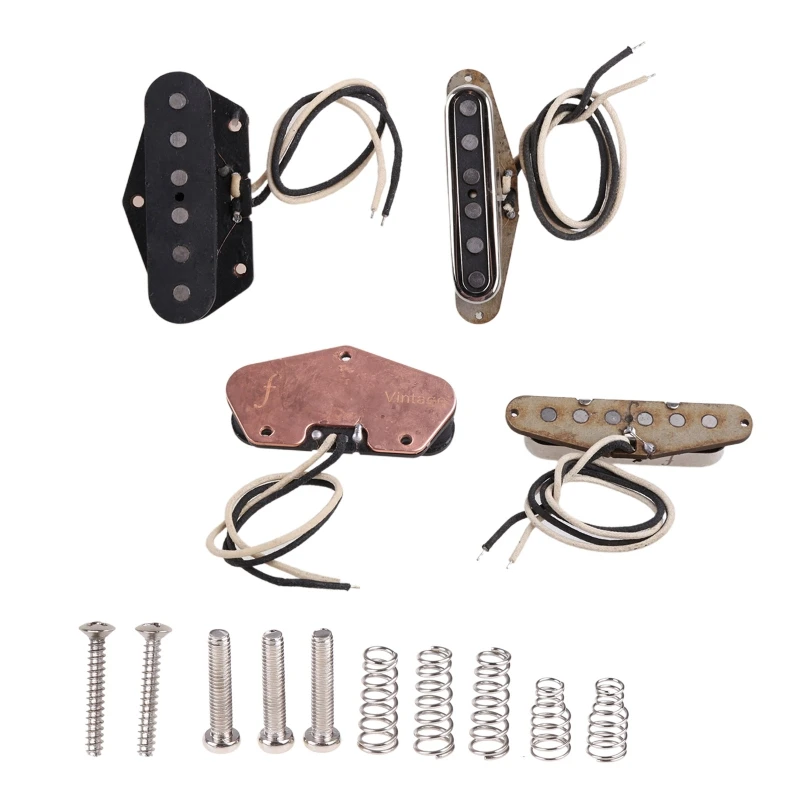 

F2TC Guitar Pickup Cover and Knobs Switch Tip Set for Electric Guitar Accessory