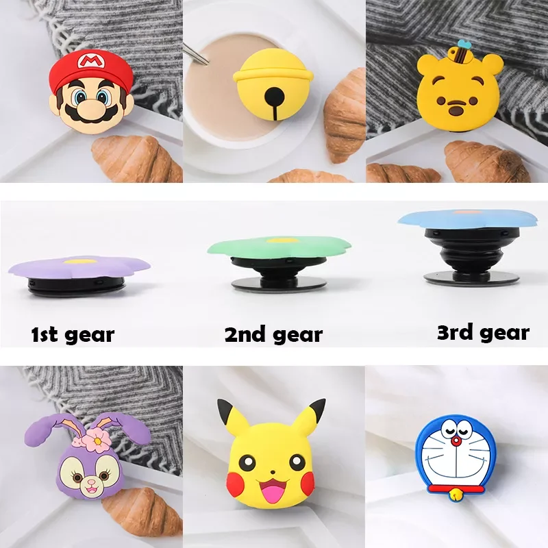

Mickey Minnie Pikachu Cartoon Finger Ring Holder Universal Mobile Phone Stand Bracket Expanding Stand For IPhone Samsung Xiaomi