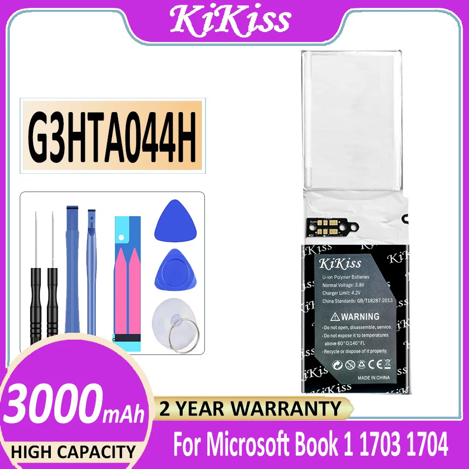 

Мощная батарея KiKiss G3HTA044H G3HTA020H 3000 мАч для Microsoft Surface Book 1 Book1 1703 1704 1705 1785,CR7 DAK822470K