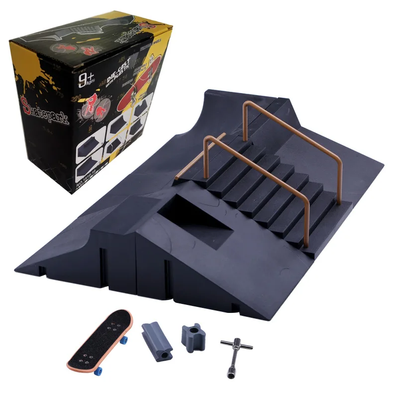 Children Finger Skateboard Toys Training Skating Board With Ramp Track Tech Practice Deck Funny Sport Fingers Training Toys