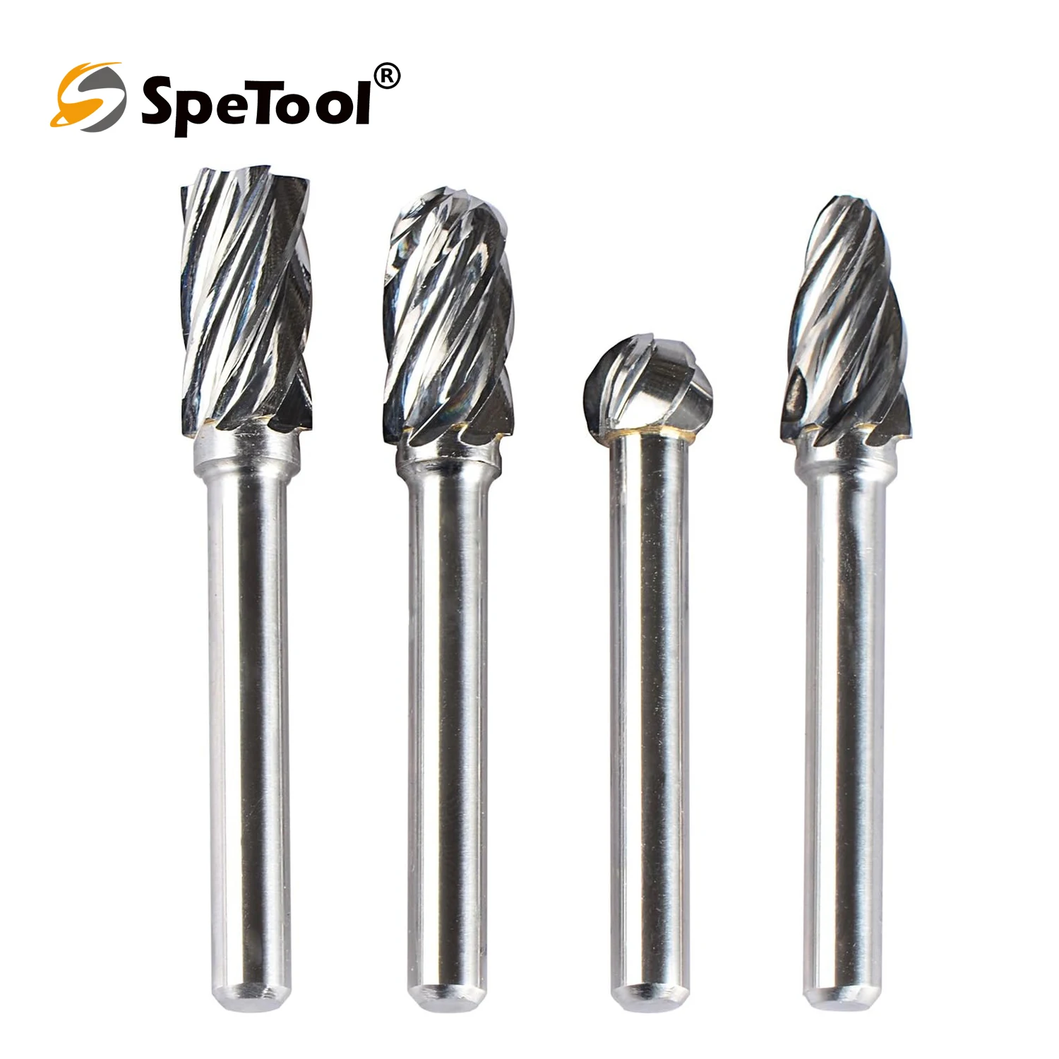 4 шт./упаковка карбидные поворотные заусенцы ДЛЯ алюминия (цветные)