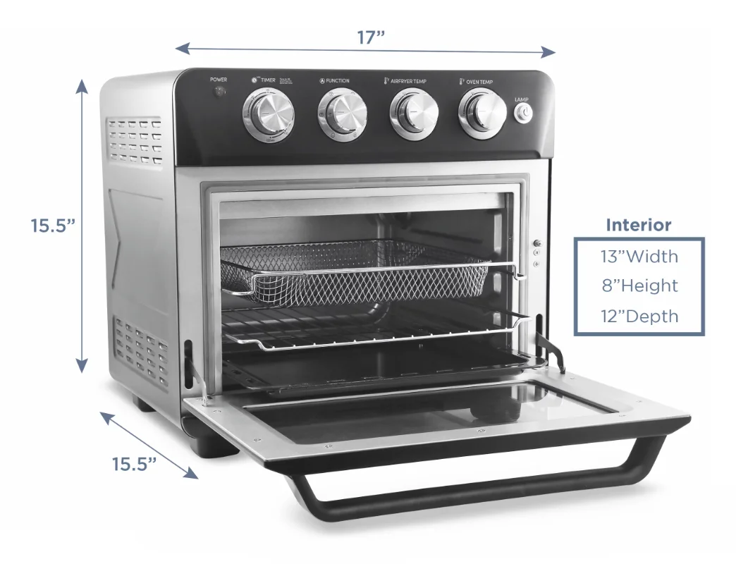 

Elite Gourmet x-large 25L Air Fryer Oven with Interior Light, Black