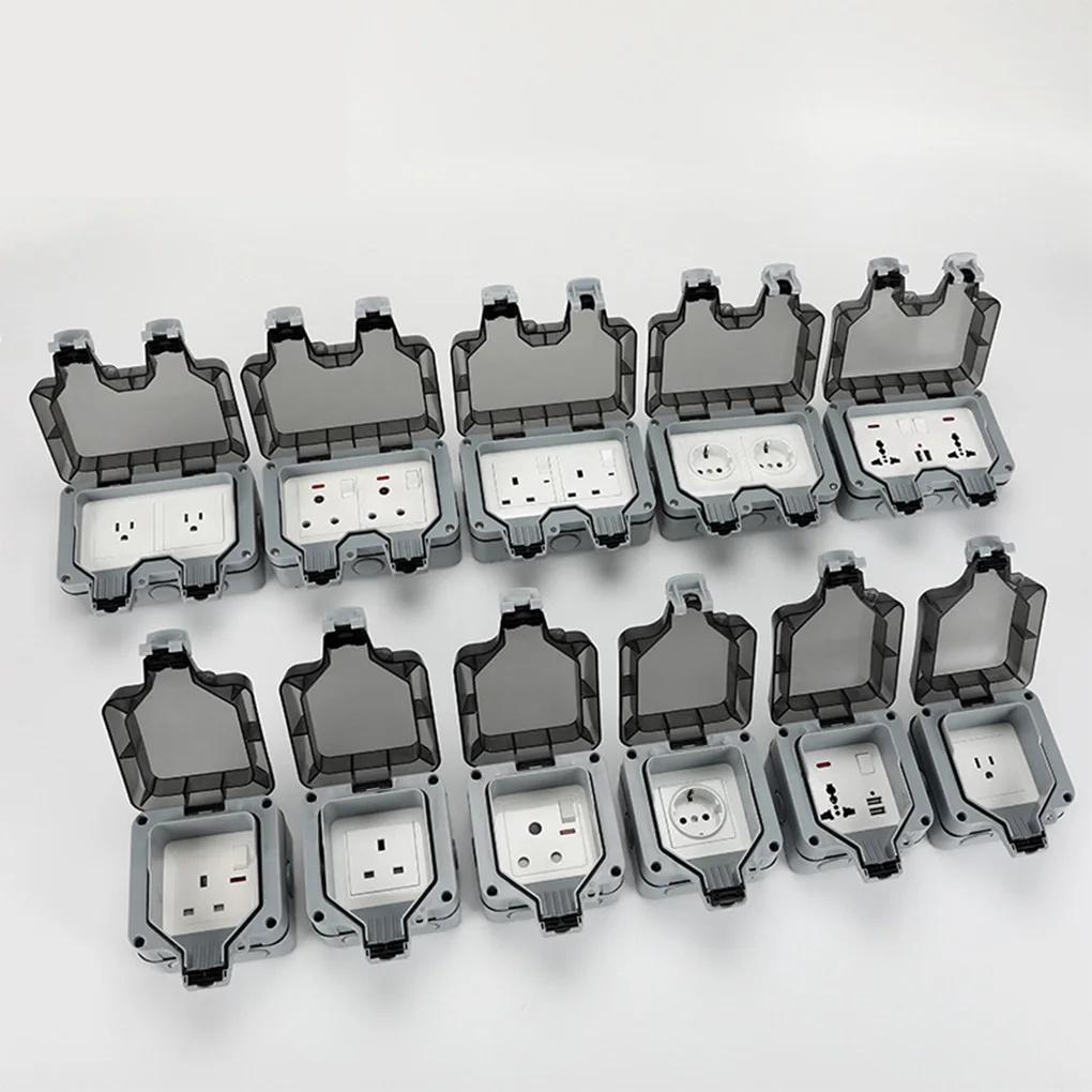 

UK Plug Outdoor Socket IP68 Wall Power Outlet Household Mall Box Supply