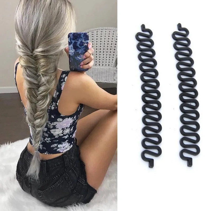 

3pcs Women Hair Braid Tool Twist Holder Clip Wave Hair Braiding Tool Weave Hair Braider Roller Hair Styling Tool DIY Accessories