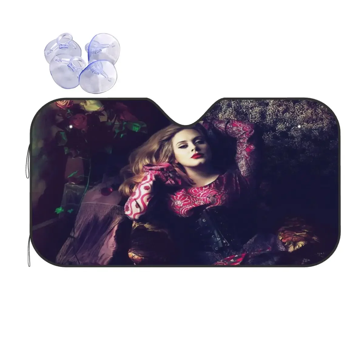 Pop Adele English Singer Fashion Windshield Sunshade 70x130cm Aluminium Foil Car Solar Protect