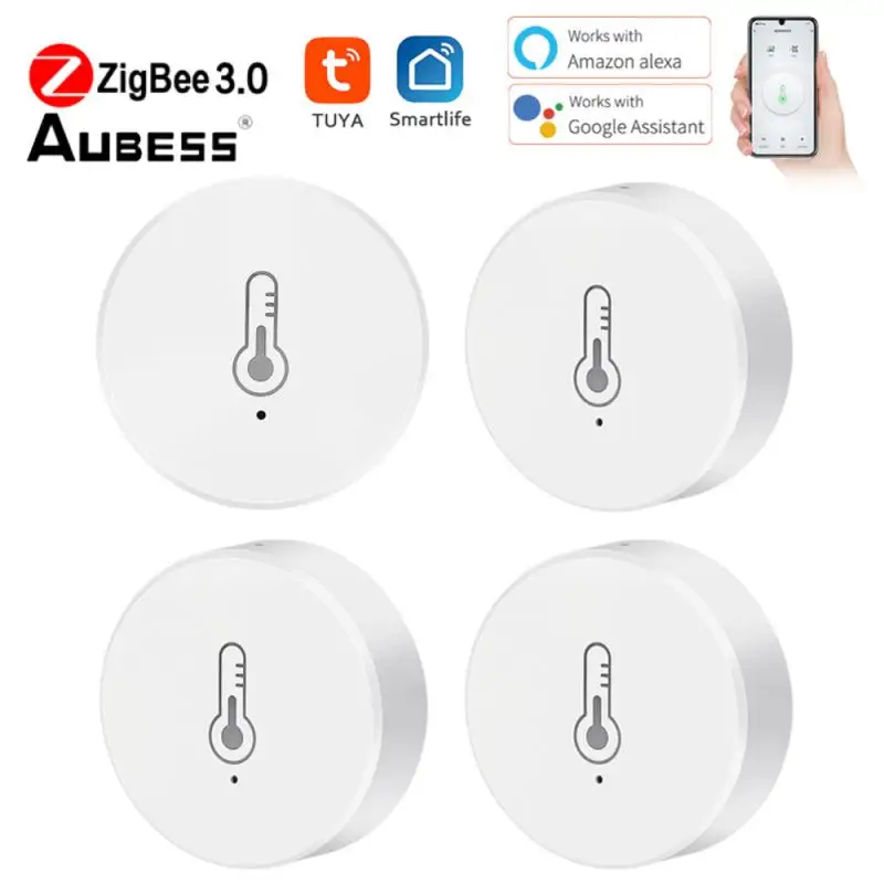 

Датчик температуры и влажности Tuya ZigBee, работает с приложением Alexa Google Home Smart Life/Tuya, с функцией управления через шлюз, 3.0