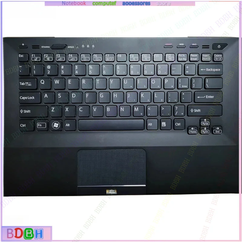 Фото НОВИНКА для SONY VAIO VPC SA SB SC VPCSA VPCSB VPCSC PCG-41216L, верхняя крышка с клавиатурой для ноутбука, подсветкой и упором для рук (US-версия) №3