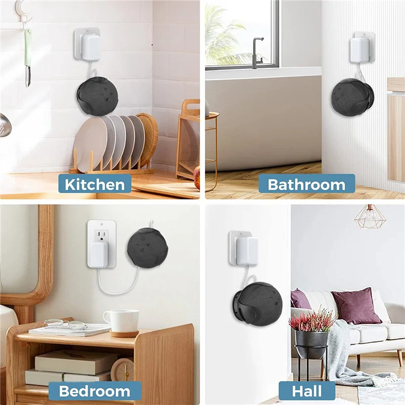 Фото Настенный держатель для Echo Dot 5./4. Настенный кронштейн для выходного отверстия динамика и смарт-динамика Echo Dot 5./4 поколения, подставка для Echo Dot 5/4-го поколения №3
