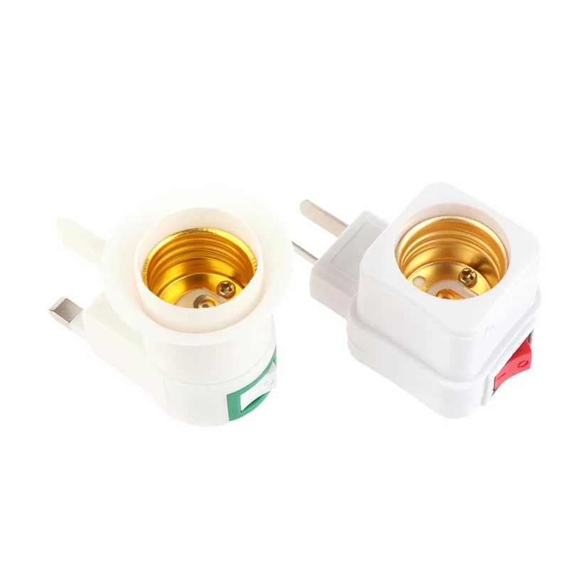

1pc E27 LED Light Bulb Lamp Holder with Switch Extension Adapter Socket Plug E27 Bulb Base