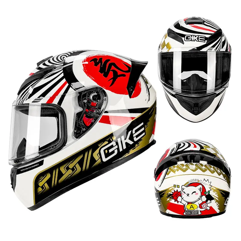 Мотоциклетные шлемы универсальные легкие на все лицо в горошек защита от ударов