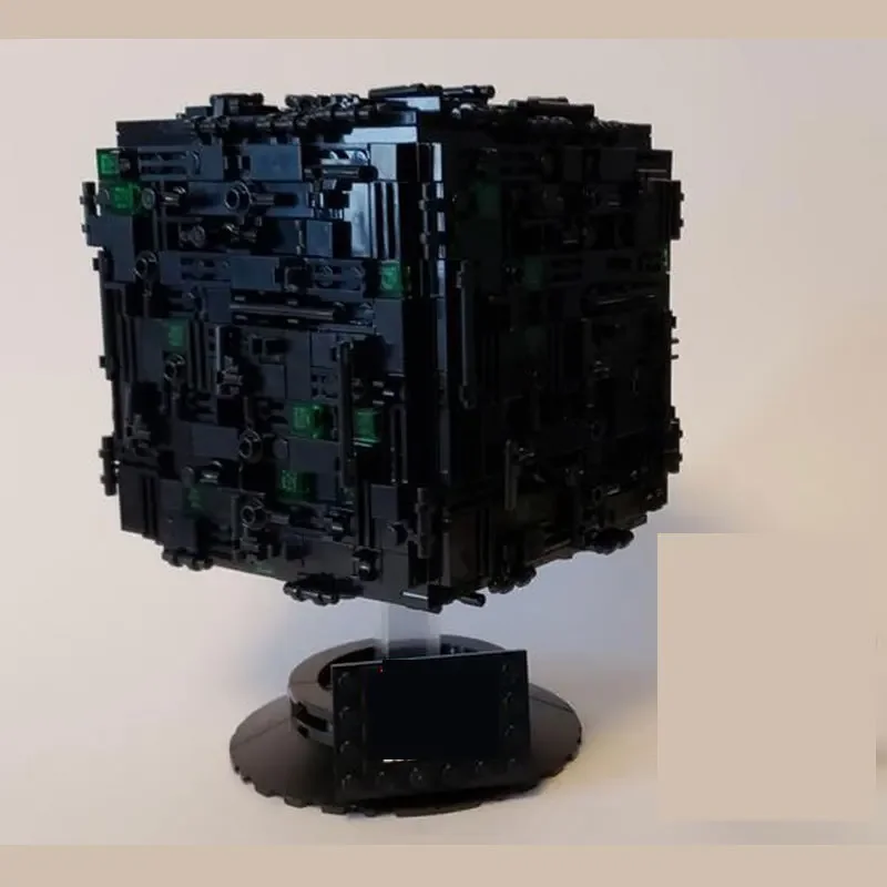 Фото MOC Borg Cube Treks, высокотехнологичный набор строительных блоков, коллекция звездных фильмов, кирпичи, креативная коробка для детей, игрушки, рождественские подарки №3