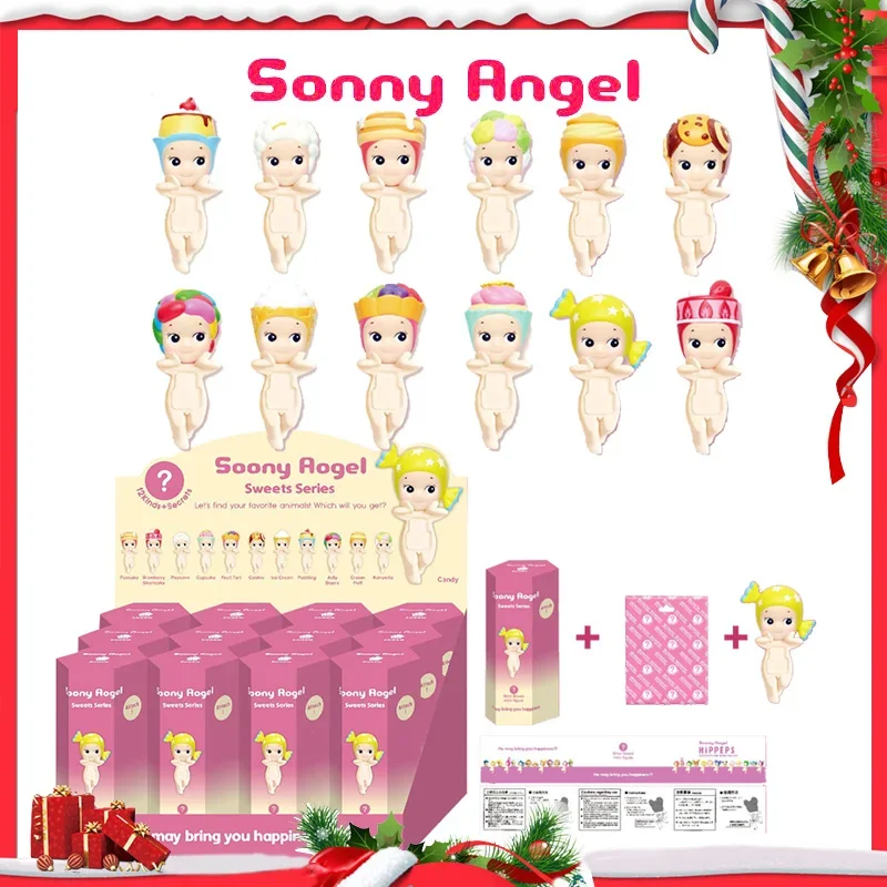 Sonny Angel Blind BoxAngel dessert leg lift Series Anime Figures Ornaments Dolls Christmas Gift Desktop Ornament Toy