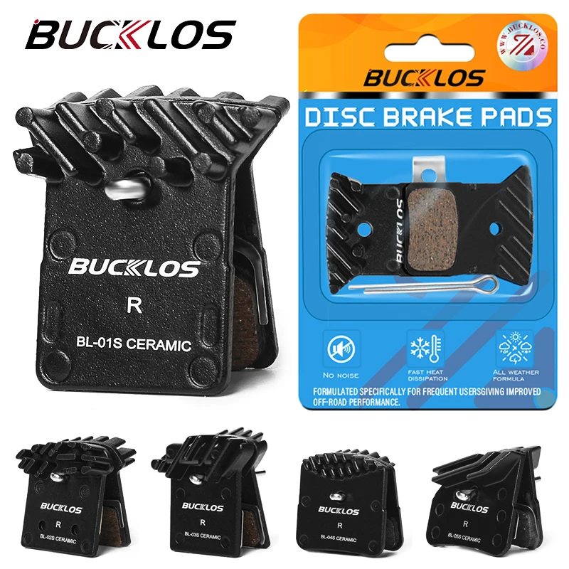 BUCKLOS MTB Bicycle Hydraulic Disc Ceramics Brake Pads Mountain and Road Bike Cycling BrakePads Bike Break Parts Fit for Shimano