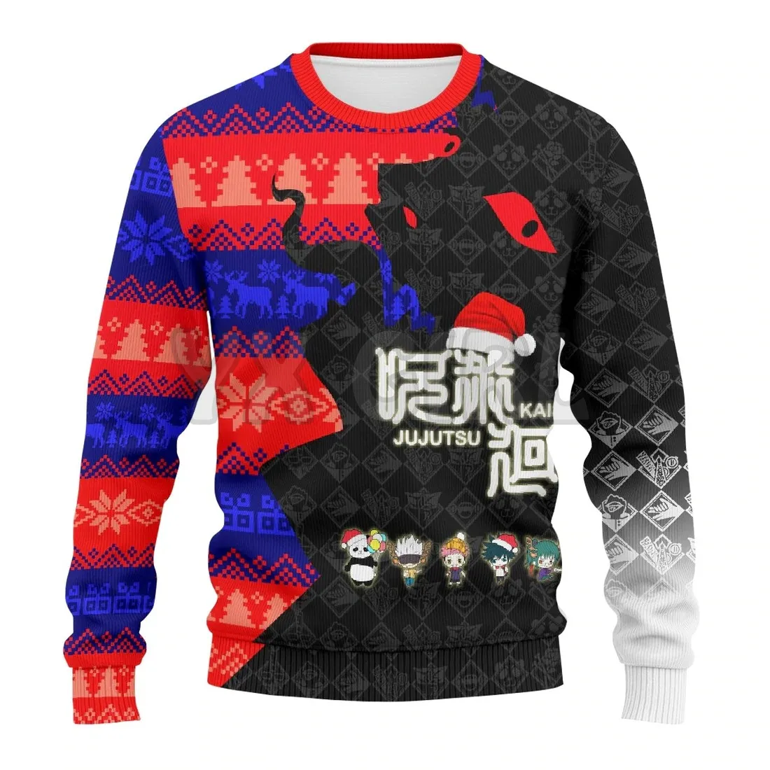 

Chibi Sorcerer Xmas 3d Printed Sweatshirts Men For Women Pullovers Unisex Tops