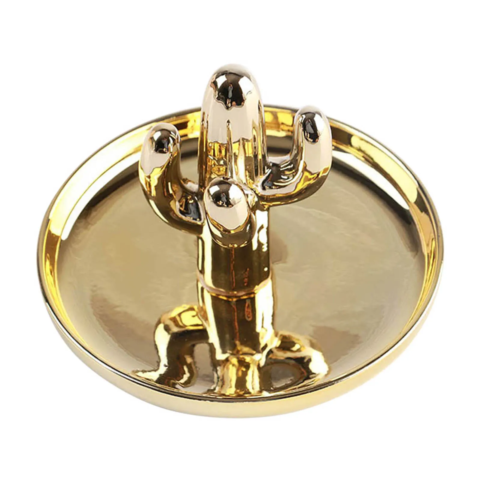 

Cute Cactus Organizer Jewelry Tray Tropical Home Decor Snack Plate Great Gift for Families Friends Classmates