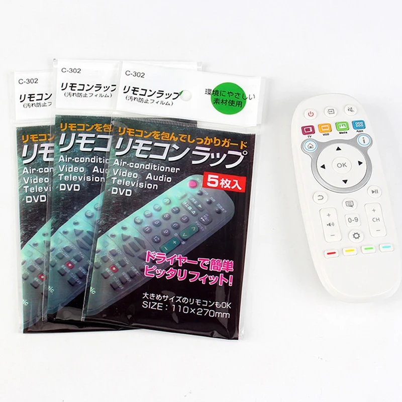 

4 Packs 20Pcs Heat Shrink Film Clear Video TV Air Condition Remote Control Protector Cover Home Waterproof Protective Case