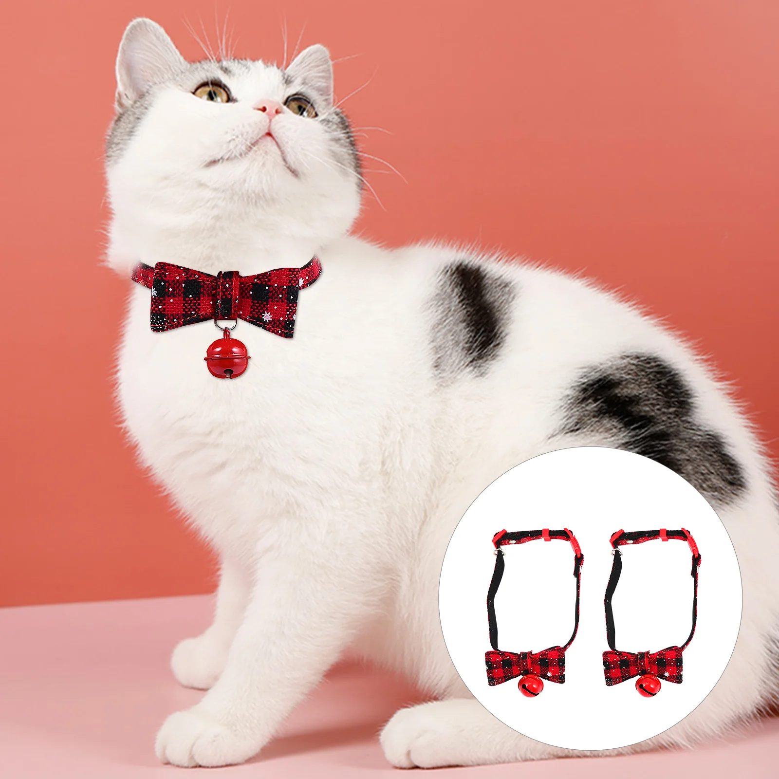 

2Pcs Dog Tie Collars Festival Adorable Holiday Puppy Tie Cat Collar