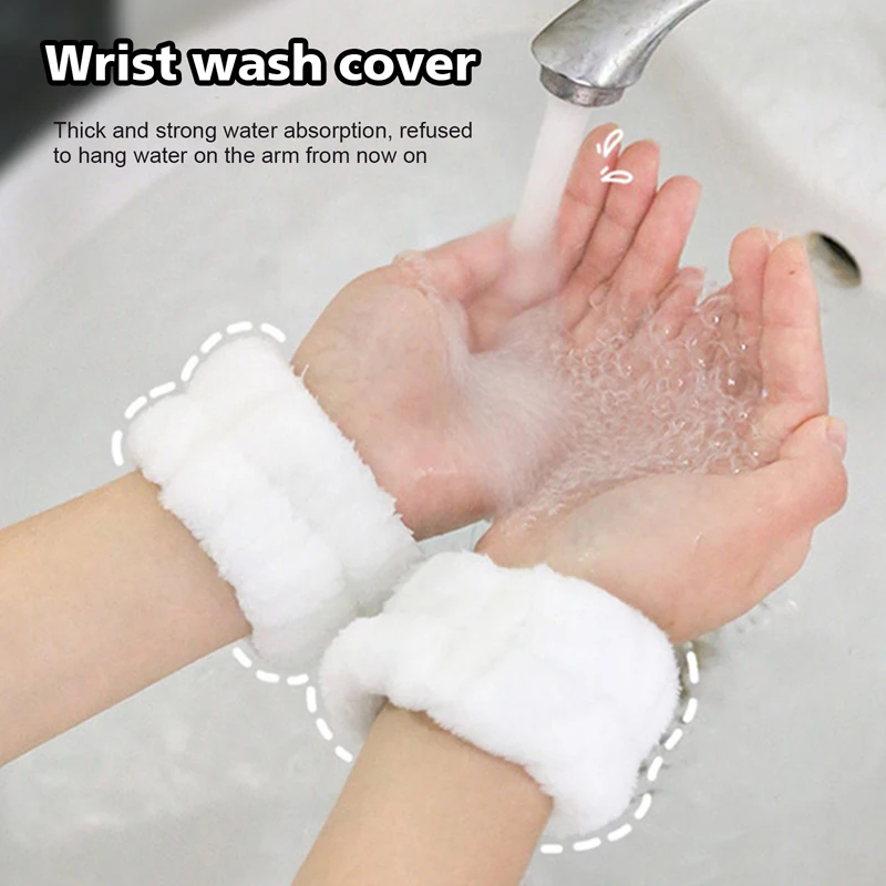 

C5 Wrist Washing Belt Soft Microfiber Towel Wristbands For Washing Face Water Absorption Washing Prevent Wetness Wrist Washband