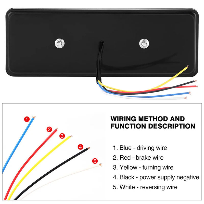 

Прямоугольный съемный суперъяркий задний фонарь 12 В постоянного тока для фургона, грузовика, автобуса, автомобиля, индикатор прицепа, полез...