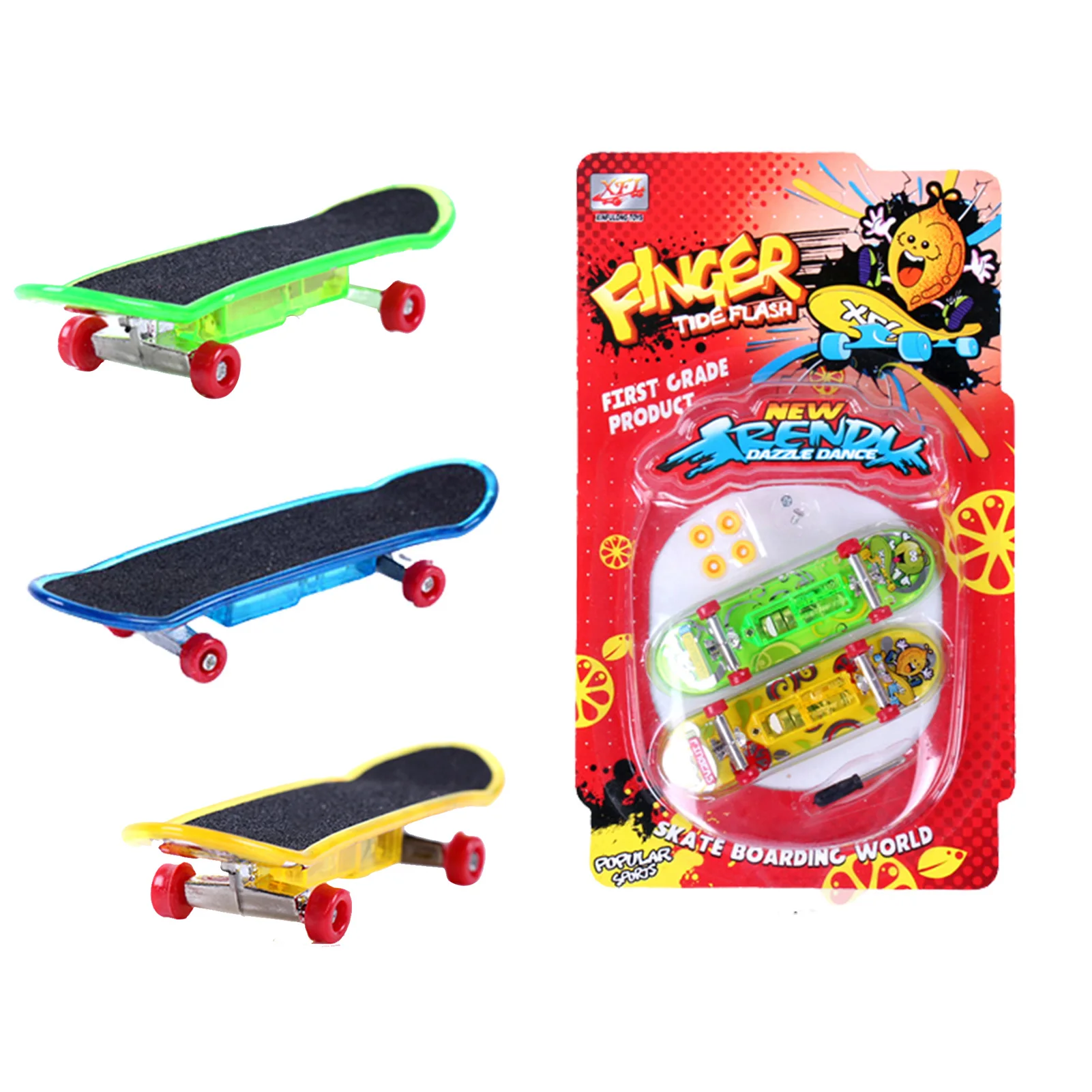 

Creative Mini Finger Skateboard 2 Pieces Set With Accessories Durable Fingerboard Gift For Children