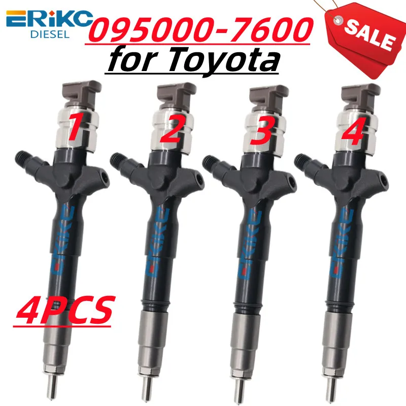 4 шт. 095000-7600 095000-7601 Новый Дизельный инжектор 095000-7602 для DENSO Toyota Avensis 23670-0913023670-0R160