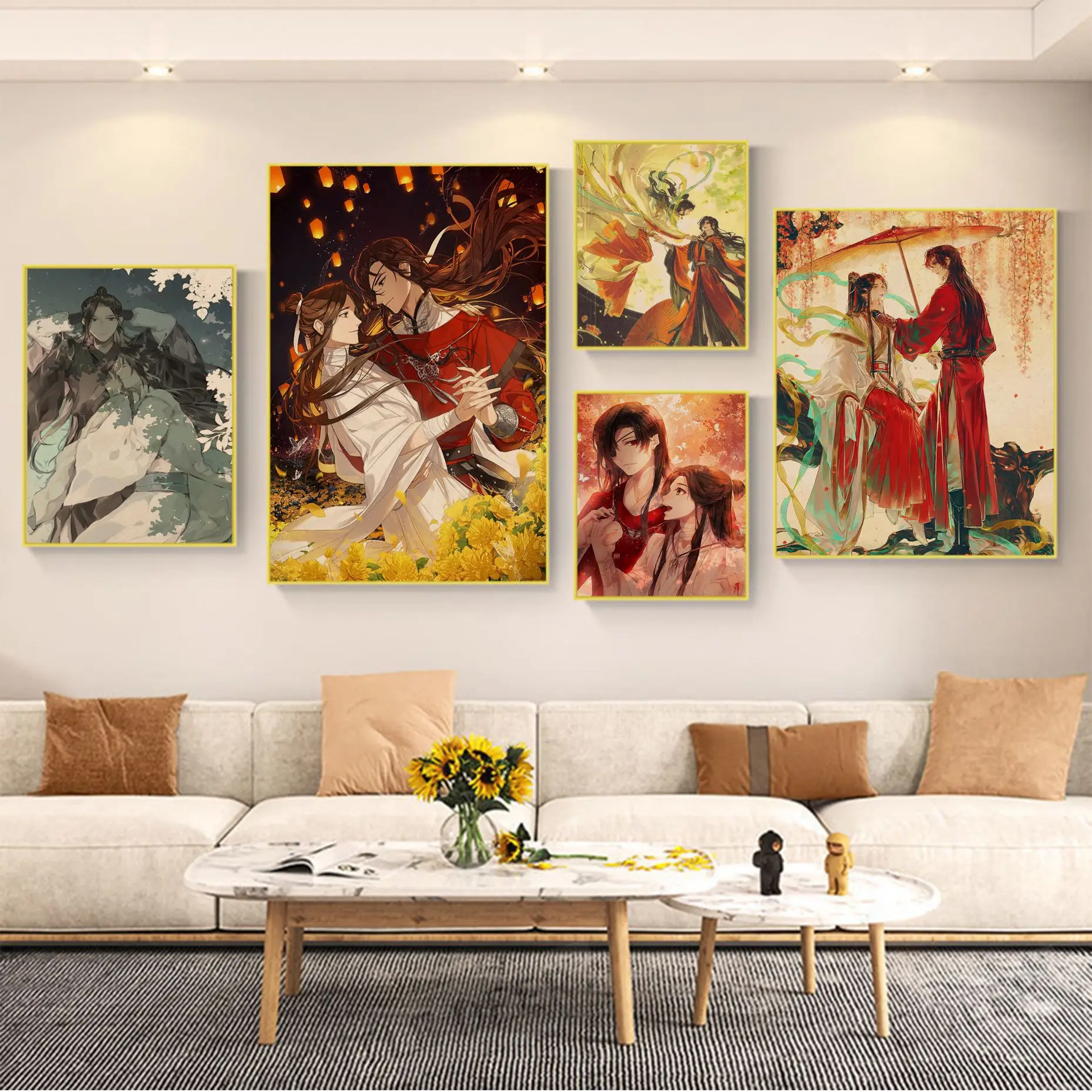 

Tian Guan Ci Fu Classic Anime Poster Vintage Room Bar Cafe Decor Room Wall Decor
