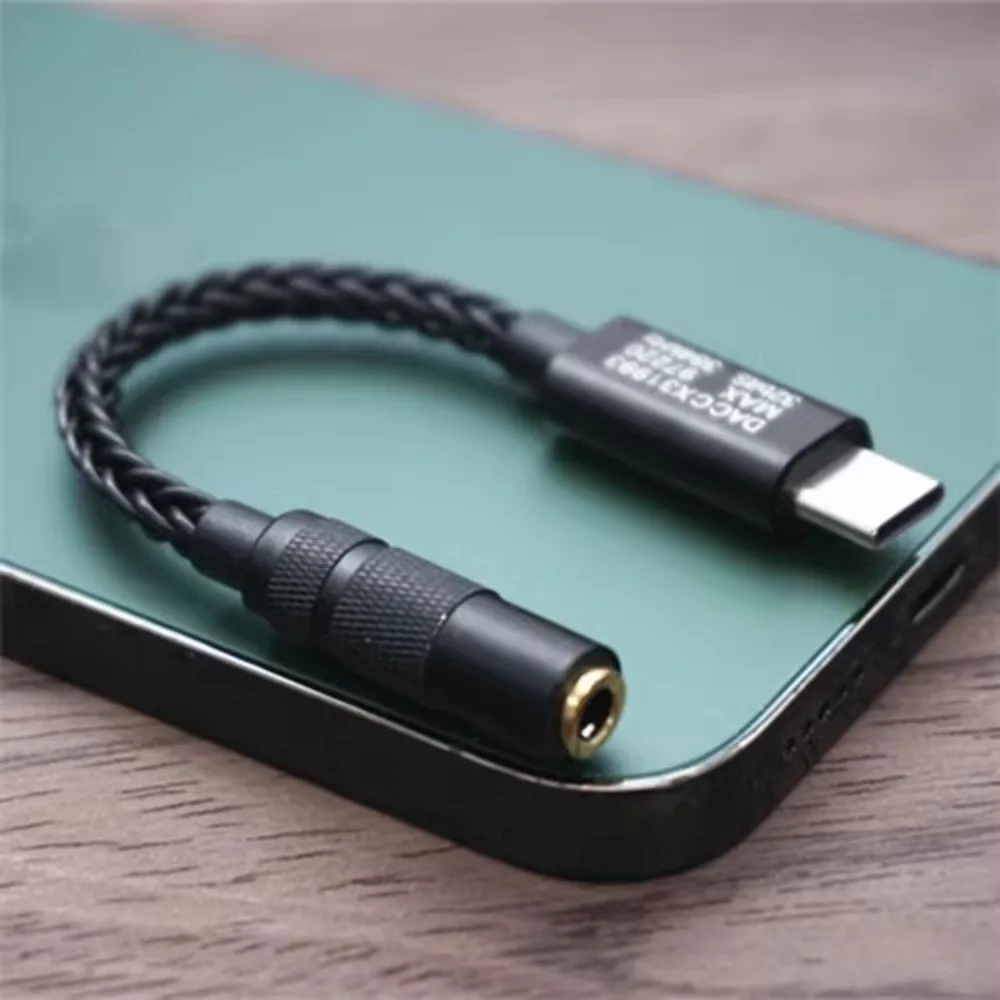 Черный цифровой аудиоусилитель CX31993 + MAX97220 двойной чип Type-c-3,5 мм AMP Hi-Fi аудио адаптер PCM 32 бит384 кГц ЦАП для наушников (art.: 3920ccfa62b4e) - 3920ccfa62b4e