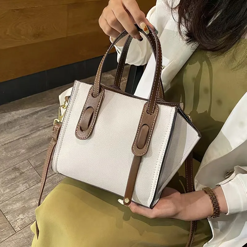 Retro women's bag Light luxury handbag retro texture shoulder bag niche crossbody bag