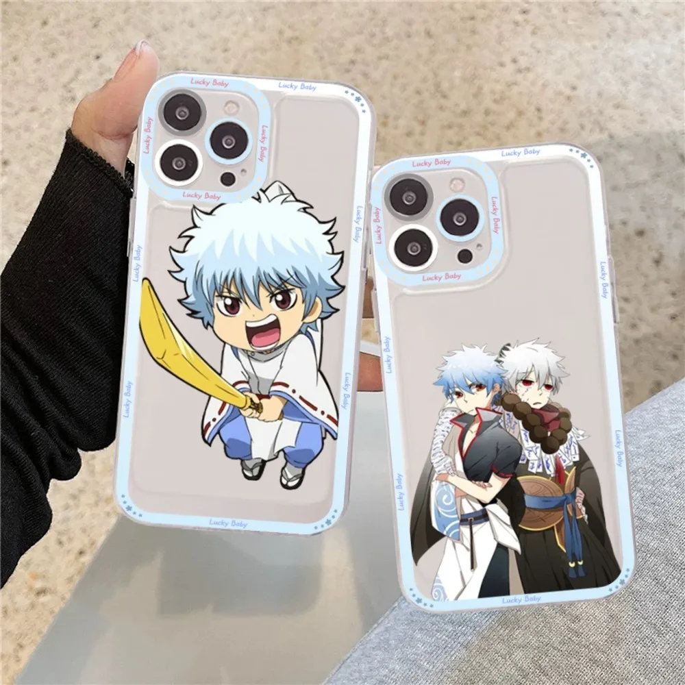

Anime Gintama Phone Case For IPhone 15 11 12 13 14 Mini Pro Max XR X XS TPU Clear Case