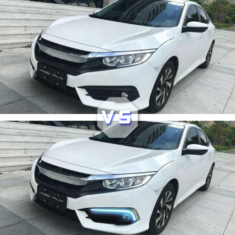 Светодиодный ные ходовые огни для Honda Civic 2016 2017 2018 12 В