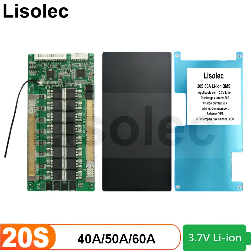 

BMS 20S 72V система управления литий-ионной батареей 40A 50A 60A печатная плата разряда печатная плата с балансировкой температуры и защитой