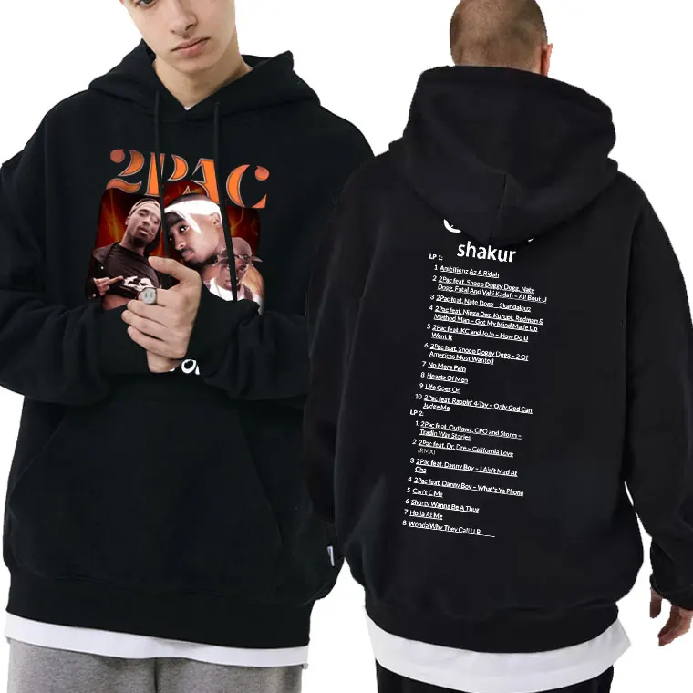 

Rapper Tupac 2pac All Eyez on Me Hoodie Men's Fleece Cotton Hoodies Men Women Hip Hop Oversized Pullover Unisex Loose Streetwear