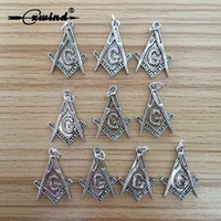 cxwind 10pcs 21 85cm letter2022 charms antique masonic mason symbol charm pedant fit necklace bracelet diy jewelry