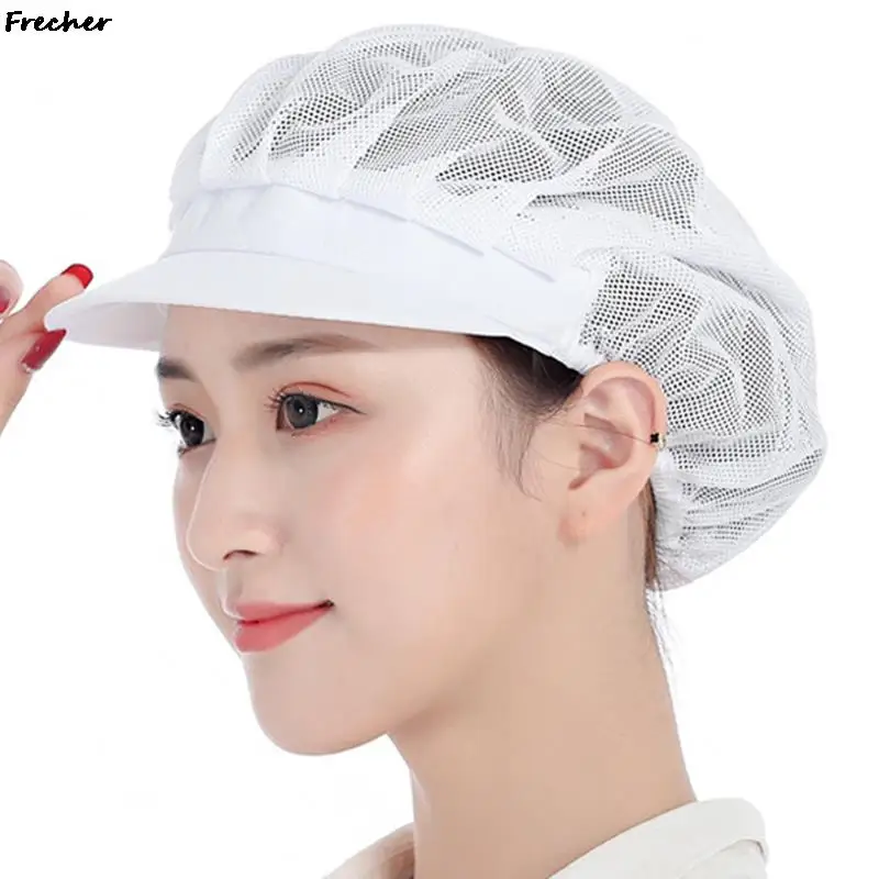 

Breathable Mesh Working Hats Food Service Workshop Hat Women Men Hair Cover Kitchen Cooking Baking Cap Waiter Chef Visors Caps