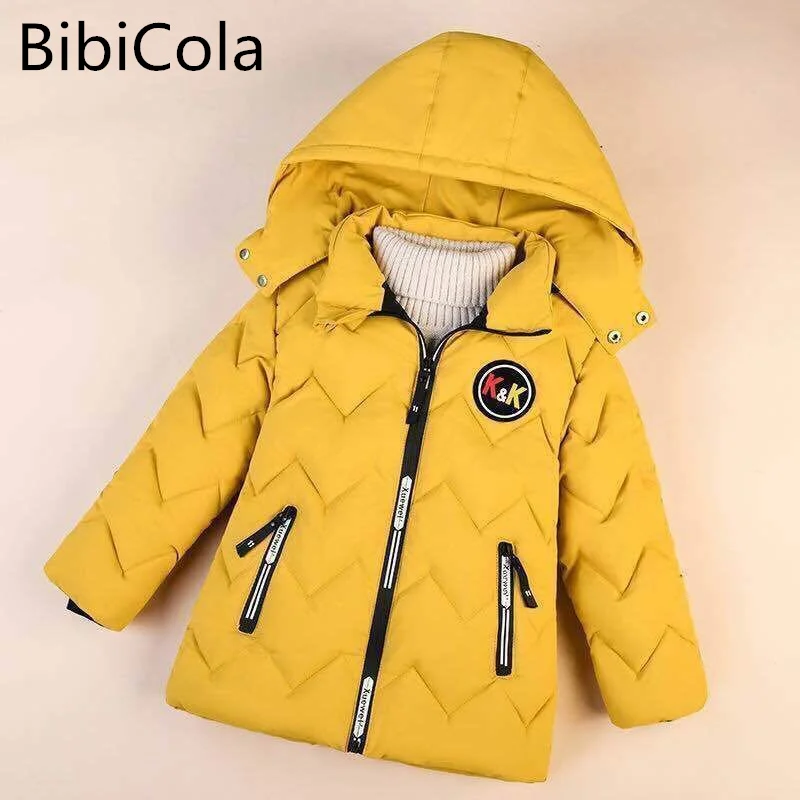 

Зимние пальто для мальчиков и девочек детское модное утепленное хлопковое ветрозащитное пальто, парка, пальто детское пальто, одежда От 3 до 9 лет