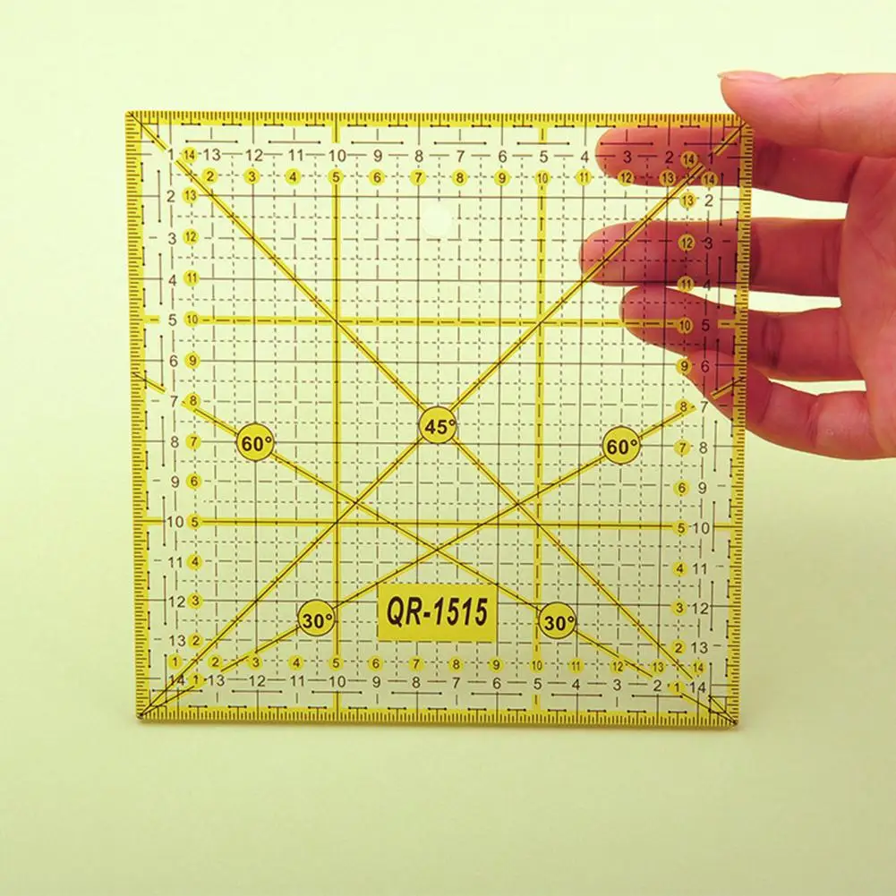 

Useful Sewing Ruler Portable Easy to Use Square Patchwork Acrylic Ruler Sewing Ruler Cutting Ruler Patch Ruler