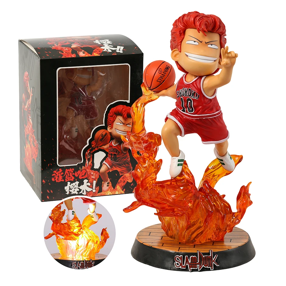 Slam Dunk Hanamichi Sakuragi Light Up Collectible Model Doll PVC Figure Toy