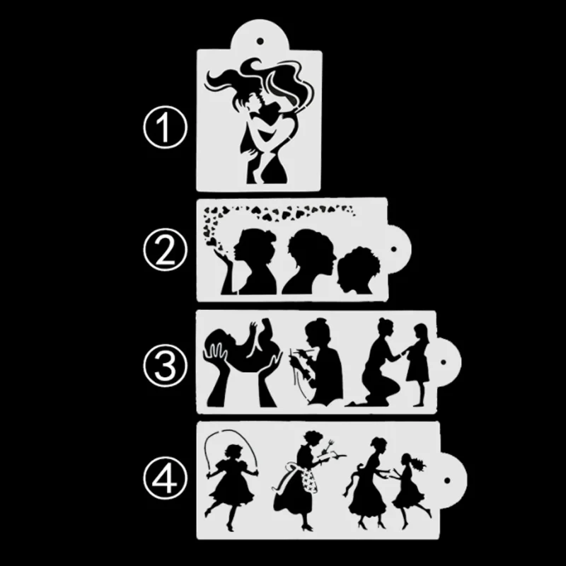 

Mother's Day Hollow Spray Flower Stencils Painting DIY Wall Scrapbooking Photo Album Embossing Graffiti Decor Template Reusable