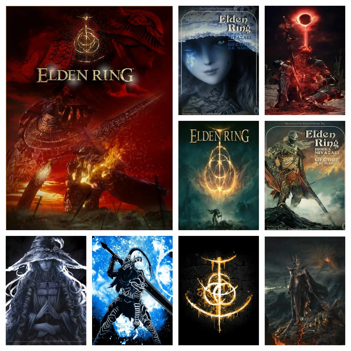 

5D Diamond Painting 2022 Elden Ring Video Game Handmade DIY Embroidery Cross Stitch Anime Poster Wall Art Home Decor