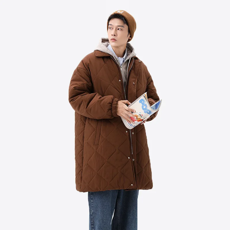 

Мужские куртки свободного кроя, одежда средней длины с хлопковой подкладкой, парка, мужские толстые повседневные парки, мужская куртка, зимнее пальто, куртки