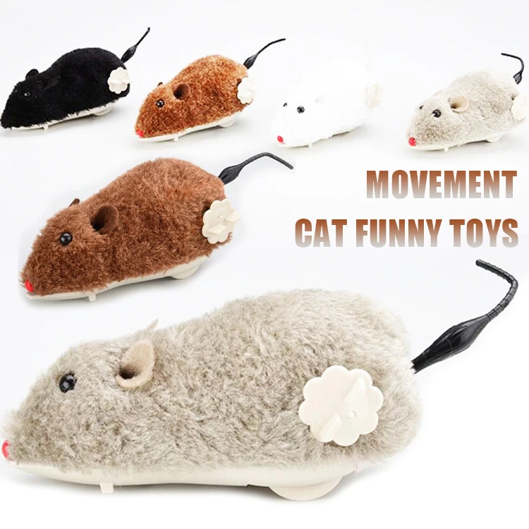 Creative Cat Toy Clockwork Spring Power Plush Mouse Toy Motion Rat Cat Dog Toy Pet Interactive Toys for Cat Pet Products Dog Toy