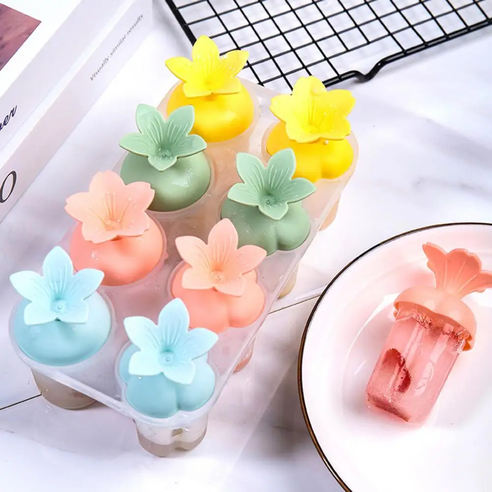 

Ice Cream Maker Durable Easy-to-Clean Sweet Pepper Sakura Shape Popsicle Mold Kitchen Supply Ice Cream Mold Ice Making Box
