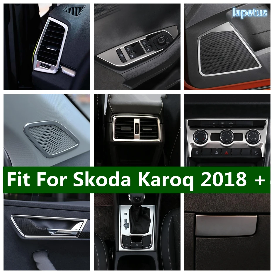 

Inner Door Handle Bowl / Air Conditioning AC Outlet Vent Cover Interior Trim Silver Fit For Skoda Karoq 2018 - 2022 Accessories