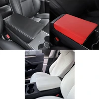 armrest box protective leather cover central control pad car interior decoration accessories for tesla model 3 model y model3